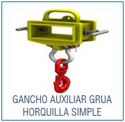 Gancho auxiliar grua horquilla simple