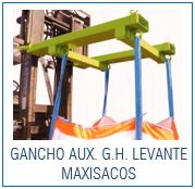 Gancho aux grua horquilla levante maxisacos